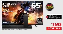 Visions Electronics SAMSUNG 65 OLED NATIVE 120Hz PANEL S85F 4K Smart TV WITH SOUNDBAR offer