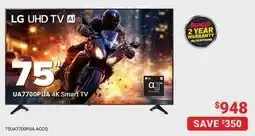 Visions Electronics LG 75 UA7700PUA 4K Smart TV offer