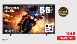 Visions Electronics Hisense QLED QD6QF 4K Smart TV offer