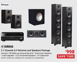 Visions Electronics Yamaha 5.1-Channel A/V Receiver and Speakers Package offer