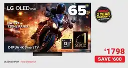 Visions Electronics LG 65 OLED evo C4PUA 4K Smart TV offer