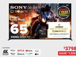 Visions Electronics SONY 65 X80M2 Smart TV offer