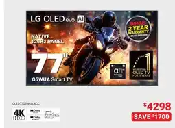 Visions Electronics LG 77 4K OLED 120Hz evo G5 webOS Smart TV - 2025 offer
