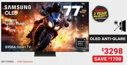 Visions Electronics SAMSUNG 77 OLED NATIVE 120Hz PANEL S95DA Smart TV offer