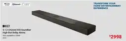 Visions Electronics KEF 5.1. 2 Channel XIO Soundbar High-End Dolby Atmos offer