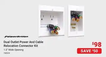 Visions Electronics Dual Outlet Power And Cable Relocation Connector Kit offer