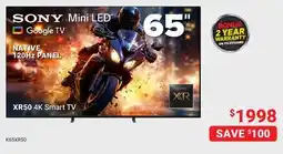 Visions Electronics SONY 65 XR50 4K Smart TV offer
