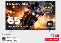 Visions Electronics LG 65 NANO80AUA 4K Smart TV offer