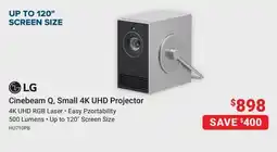 Visions Electronics LG Cinebeam Q, Small 4K UHD Projector offer
