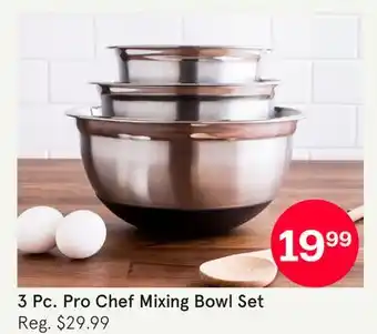 Kitchen Stuff Plus 3 Pc. Pro Chef Mixing Bowl Set offer
