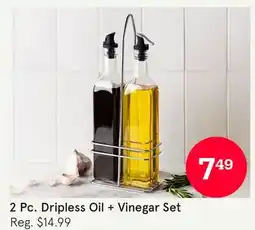 Kitchen Stuff Plus 2 Pc. Dripless Oil + Vinegar Set offer