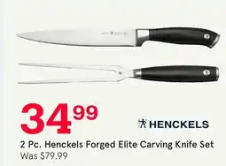 Kitchen Stuff Plus 2 Pc. Henckels Forged Elite Carving Knife Set offer