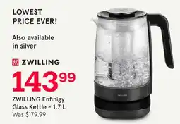 Kitchen Stuff Plus ZWILLING Enfinigy Glass Kettle - 1.7 L offer
