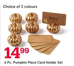 Kitchen Stuff Plus 6 Pc. Pumpkin Place Card Holder Set offer