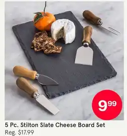 Kitchen Stuff Plus 5 Pc. Stilton Slate Cheese Board Set offer