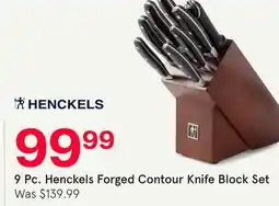 Kitchen Stuff Plus 9 Pc. Henckels Forged Contour Knife Block Set offer