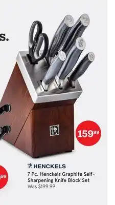 Kitchen Stuff Plus 7 Pc. Henckels Graphite Self-Sharpening Knife Block Set offer