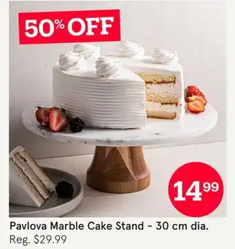 Kitchen Stuff Plus Pavlova Marble Cake Stand-30 cm dia offer