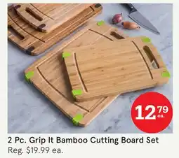 Kitchen Stuff Plus 2 Pc. Grip It Bamboo Cutting Board Set offer