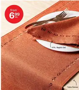 Kitchen Stuff Plus Harman Hemstitch Pumpkin Collection 4 Pc. Napkin Set offer