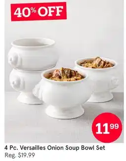 Kitchen Stuff Plus 4 Pc. Versailles Onion Soup Bowl Set offer