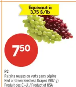 Pharmaprix Redor Green Seedless Grapes offer