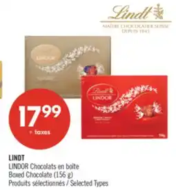Pharmaprix LINDT LINDOR Boxed Chocolate offer