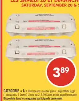 Pharmaprix CATEGORIE Large White Eggs (1 Dozen) offer