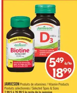 Pharmaprix JAMIESON Vitamin Products offer