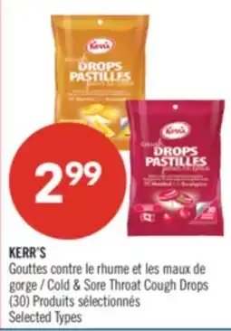 Pharmaprix KERR'S Cold & Sore Throat Cough Drops offer