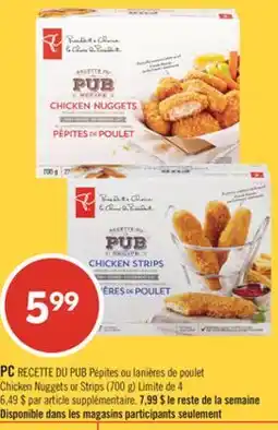 Pharmaprix PC Chicken Nuggets or Strips offer