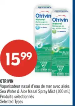 Pharmaprix OTRIVIN Sea Water & Aloe Nasal Spray Mist offer