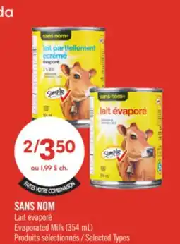 Pharmaprix NO NAME Evaporated Milk offer