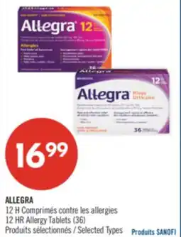 Pharmaprix ALLEGRA 12 HR Allergy Tablets offer