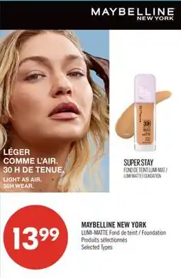 Pharmaprix MAYBELLINE NEW YORK LUMI-MATTE Foundation offer