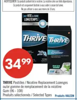 Pharmaprix THRIVE Nicotine Replacement Lozenges Gum offer