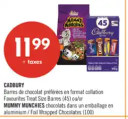 Pharmaprix CADBURY Favourites Treat Size Bar (45) or MUMMY MUNCHIES Foil Wrapped Chocolates (100) offer