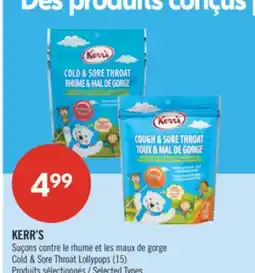 Pharmaprix KERR'S Cold & Sore Throat Lollypops (15) offer