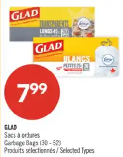 Pharmaprix GLAD Garbage Bags (30 - 52) offer