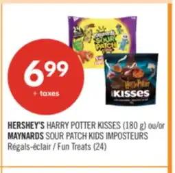 Pharmaprix HERSHEY'S HARRY POTTER KISSES (180 g) or MAYNARDS SOUR PATCH KIDS IMPOSTEURS Fun Treats (24) offer