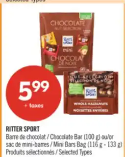 Pharmaprix RITTER SPORT Chocolate Bar (100 g) or Mini Bars Bag (116 g - 133 g) offer