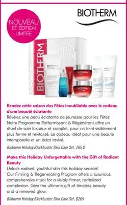 Pharmaprix Biotherm Holiday Blockbuster Skin Care offer