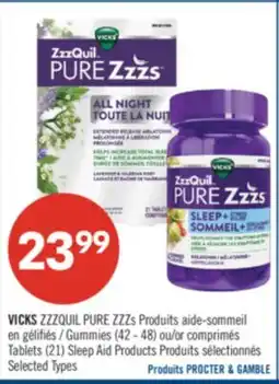 Pharmaprix VICKS ZZQUIL PURE ZZZs Gummies (42-48) or Tablets (21) Sleep Aid Products offer