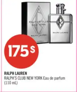 Pharmaprix RALPH LAUREN RALPH'S CLUB NEW YORK Eau de parfum offer