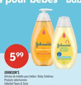 Pharmaprix JOHNSON'S Baby Toiletries offer
