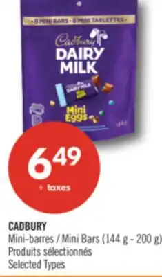 Pharmaprix CADBURY Mini Bars offer