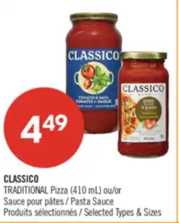 Pharmaprix CLASSICO TRADITIONAL Pizza (410ml) or Pasta Sauce offer