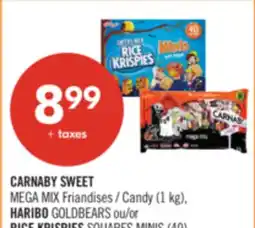 Pharmaprix CARNABY SWEET MEGA MIX Candy (1 kg), HARIBO GOLDBEARS or RICE KRISPIES SQUARES MINIS (40) offer