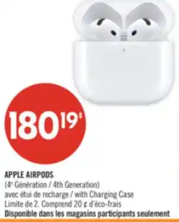 Pharmaprix APPLE AIRPODS (4th Generation) offer