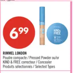 Pharmaprix RIMMEL LONDON Pressed Powder or KIND & FREE Concealer offer